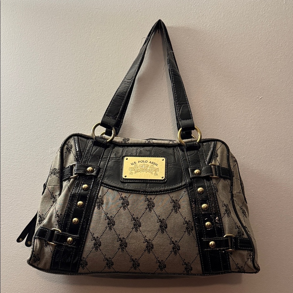 U.S. Polo Assn. Black and Brown Shoulder Bag